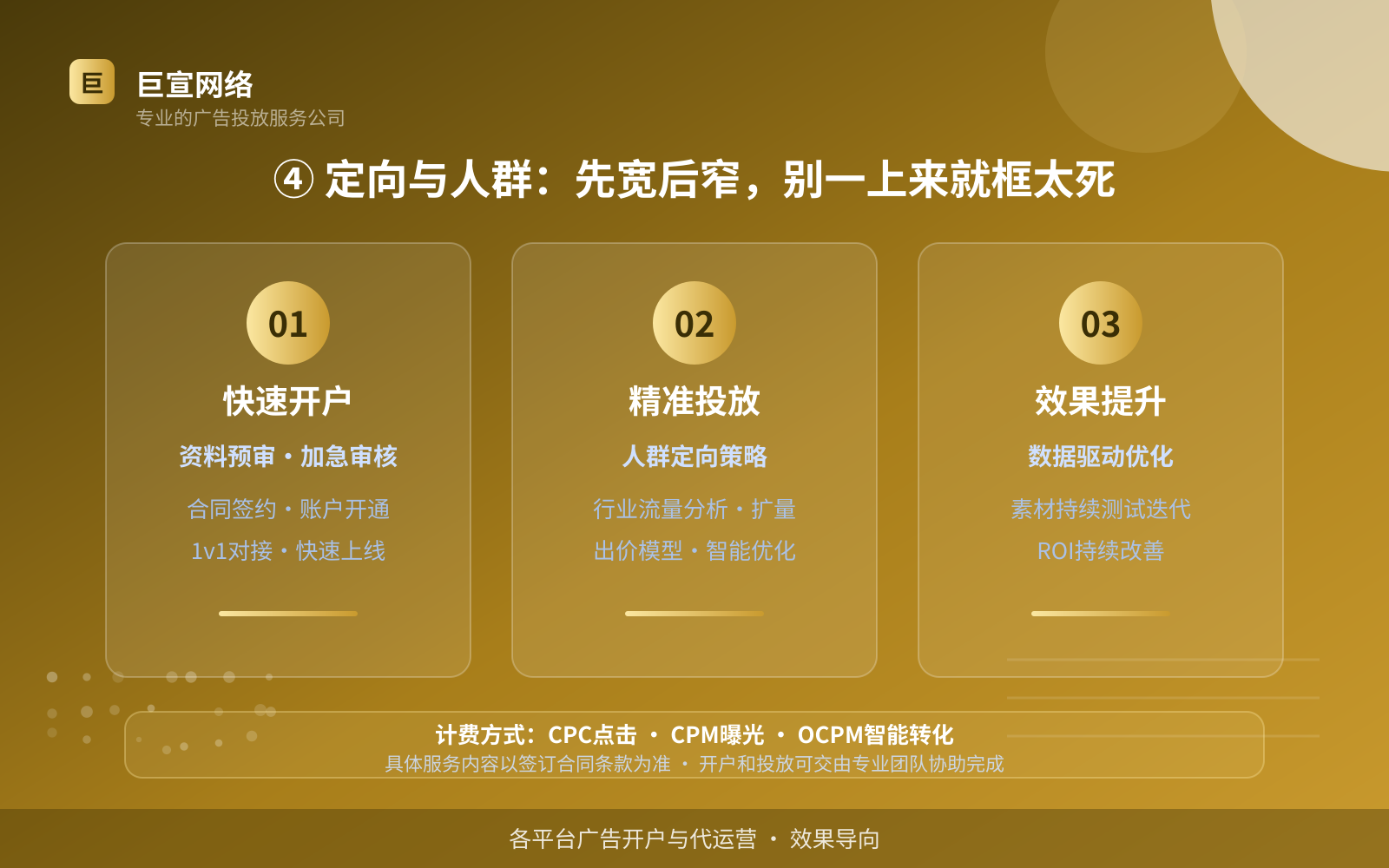 ④ 定向与人群:先宽后窄,别一上来就框太死(效果数据维度) ④ 定向与人群:先宽后窄,别一上来就框太死(效果数据维度)