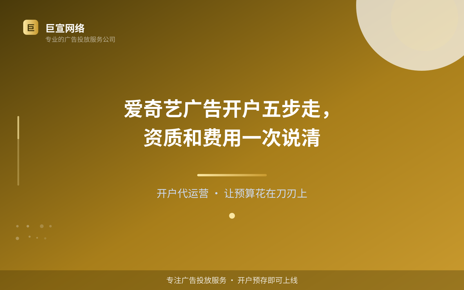 爱奇艺广告开户五步走，资质和费用一次说清（开户流程图解）