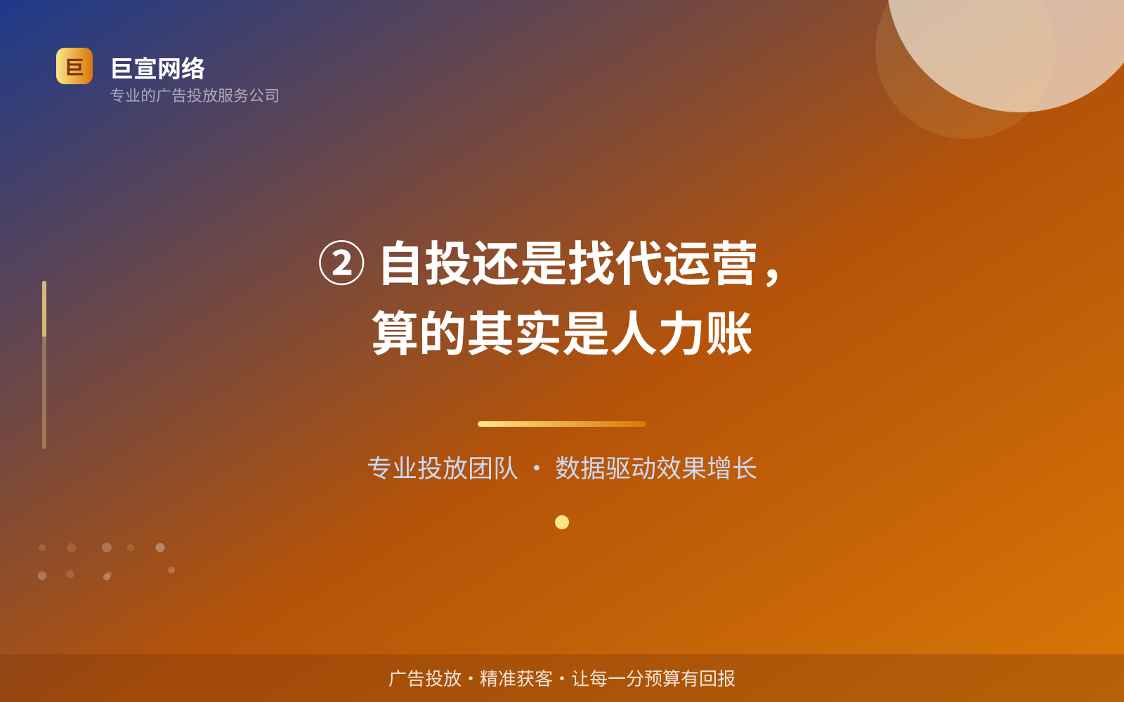 ② 自投还是找代运营,算的其实是人力账(服务内容介绍) ② 自投还是找代运营,算的其实是人力账(服务内容介绍)