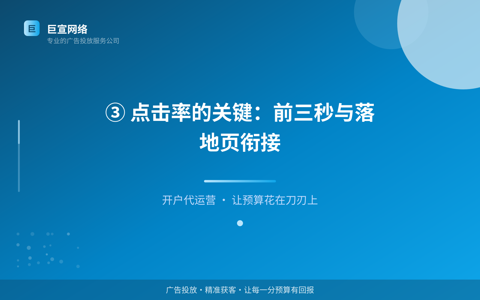 ③ 点击率的关键:前三秒与落地页衔接(开户流程图解) ③ 点击率的关键:前三秒与落地页衔接(开户流程图解)