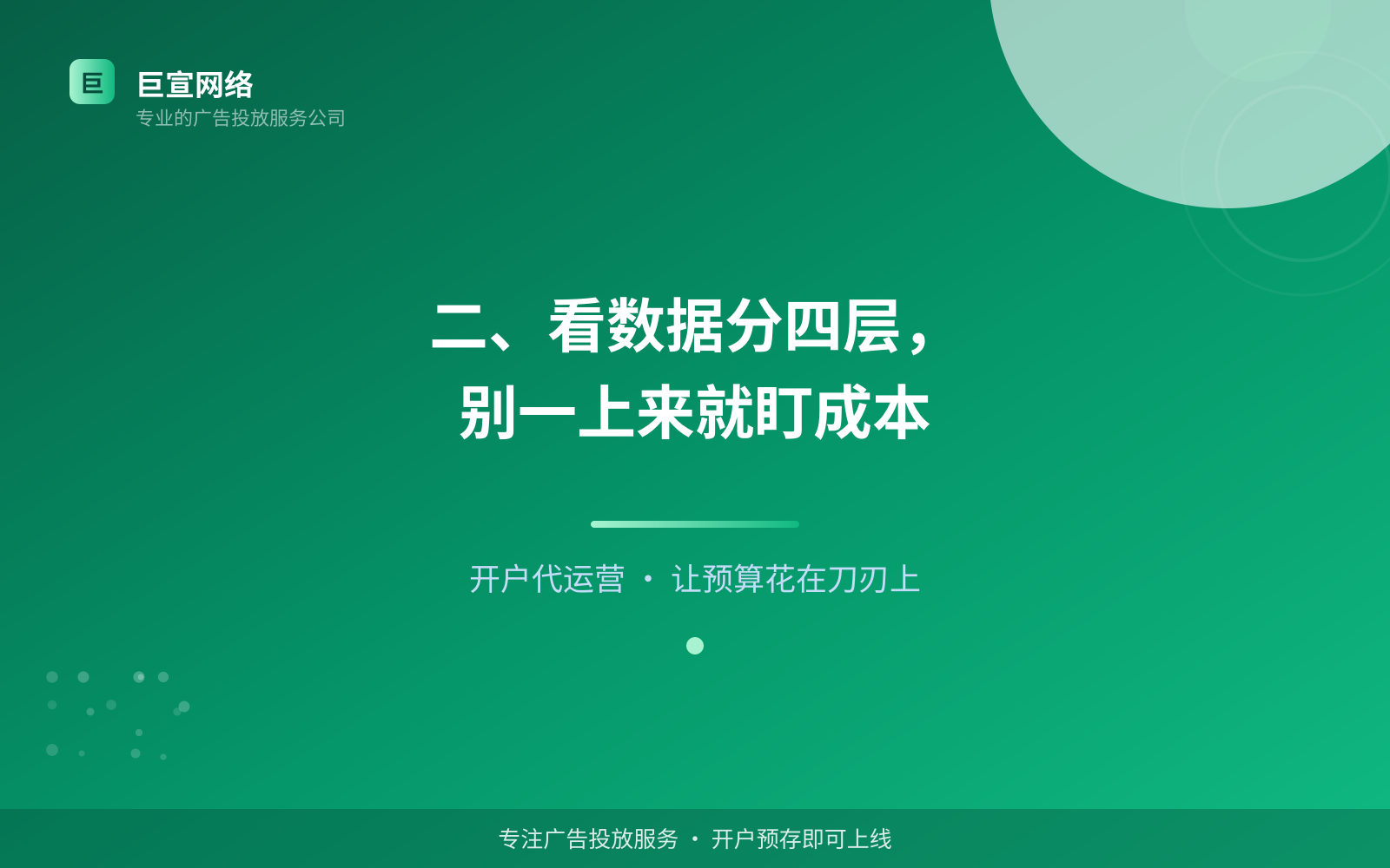 二、看数据分四层,别一上来就盯成本(投放方式对比) 二、看数据分四层,别一上来就盯成本(投放方式对比)