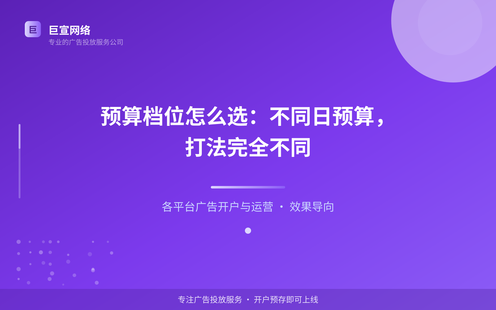预算档位怎么选：不同日预算，打法完全不同（投放方式对比）