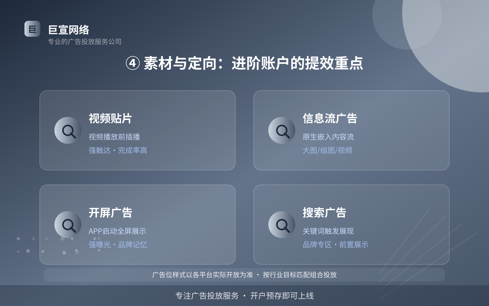 ④ 素材与定向:进阶账户的提效重点(效果数据维度) ④ 素材与定向:进阶账户的提效重点(效果数据维度)