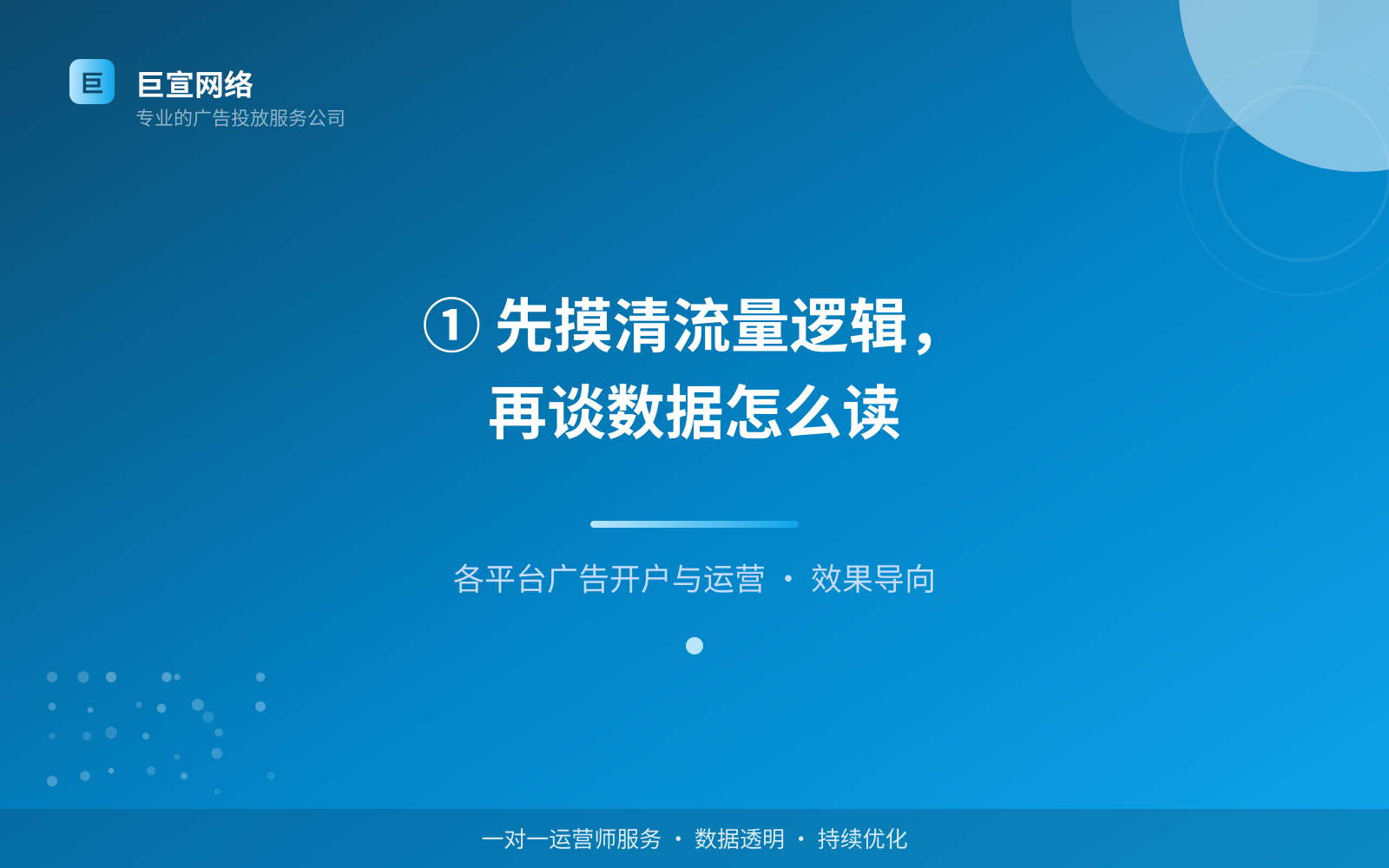 ① 先摸清流量逻辑,再谈数据怎么读(费用与预算参考) ① 先摸清流量逻辑,再谈数据怎么读(费用与预算参考)