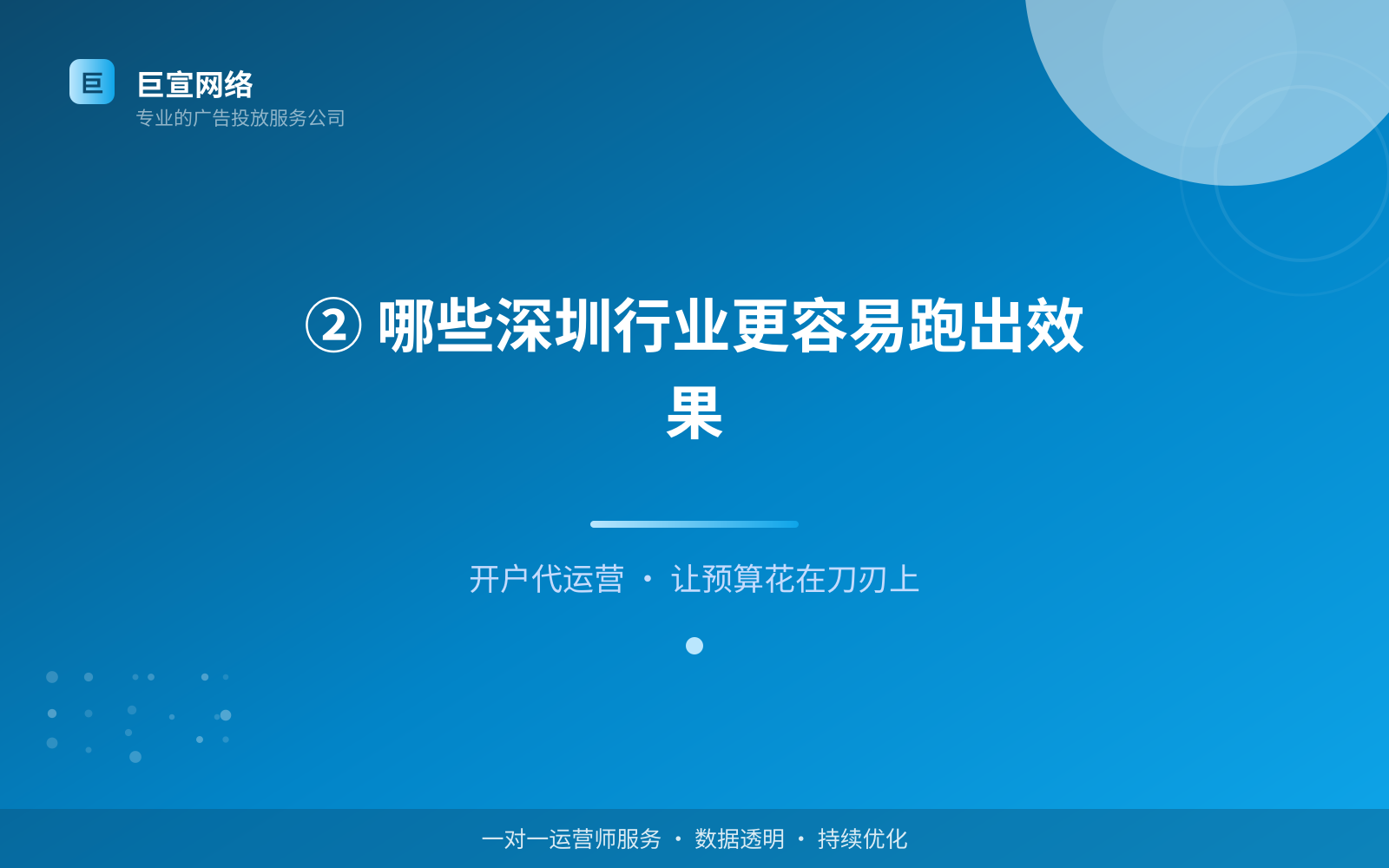 ② 哪些深圳行业更容易跑出效果(服务内容介绍) ② 哪些深圳行业更容易跑出效果(服务内容介绍)