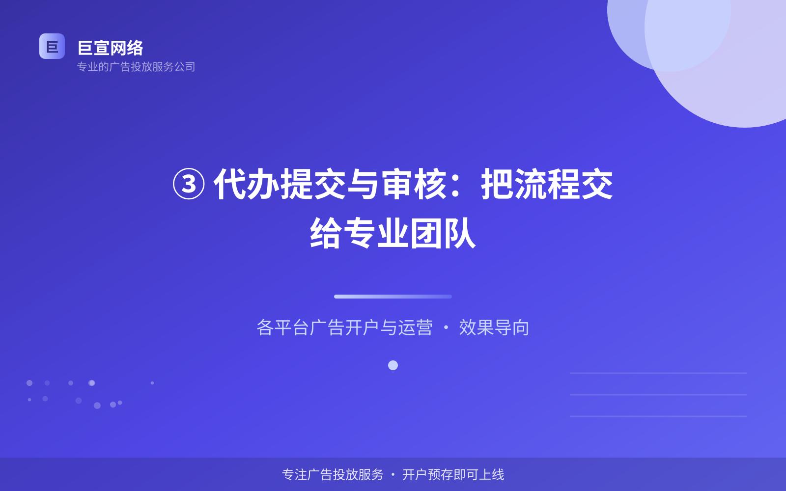 ③ 代办提交与审核:把流程交给专业团队(效果数据维度) ③ 代办提交与审核:把流程交给专业团队(效果数据维度)